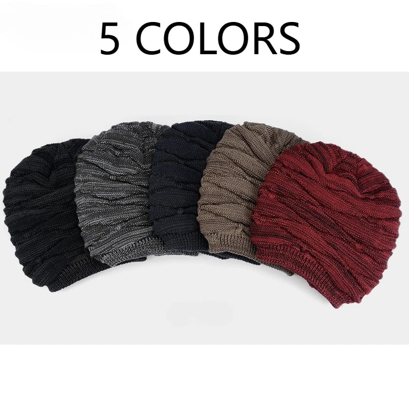 Men’s Big Size Winter Beanie | Warm Knit Hat with Ear Protection | Unisex Cozy Ski & Outdoor Cap