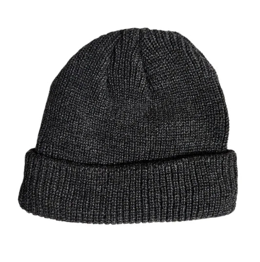 Warm Wool Beanie for Teens – Soft Black Knitted Winter Cap