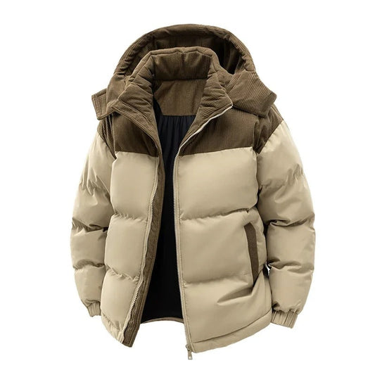 Warm outdoor parka for men