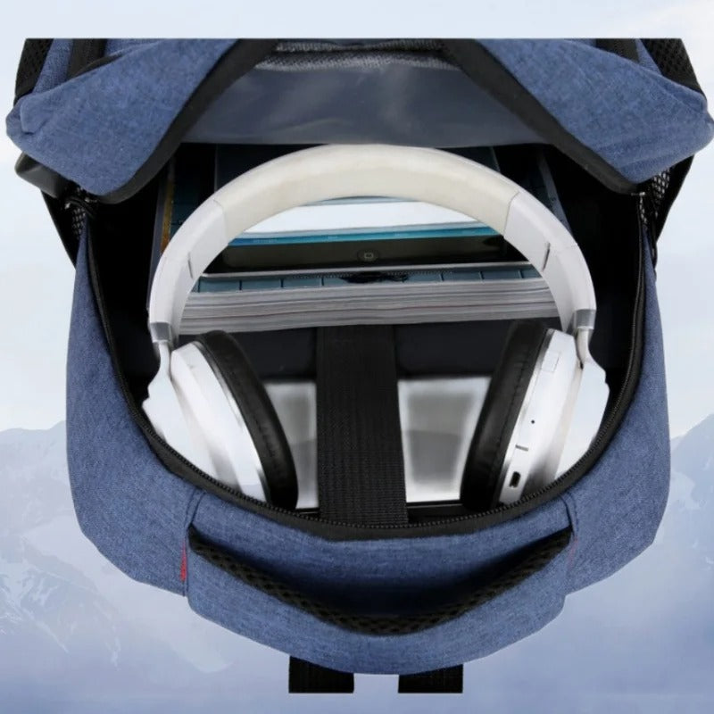 Large Capacity Oxford Waterproof Backpack with USB Charging Port