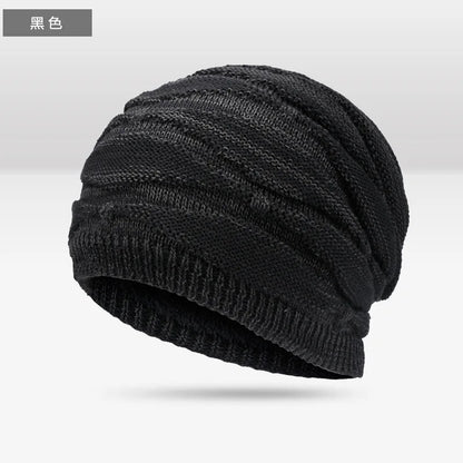 Men’s Big Size Winter Beanie | Warm Knit Hat with Ear Protection | Unisex Cozy Ski & Outdoor Cap