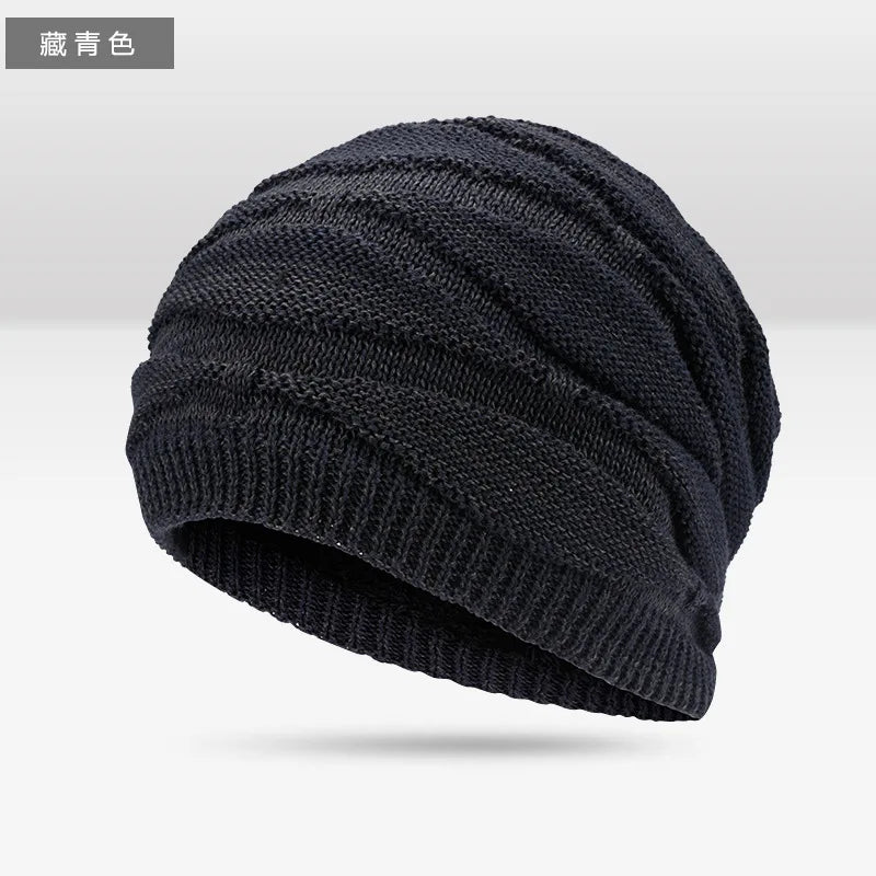 Men’s Big Size Winter Beanie | Warm Knit Hat with Ear Protection | Unisex Cozy Ski & Outdoor Cap