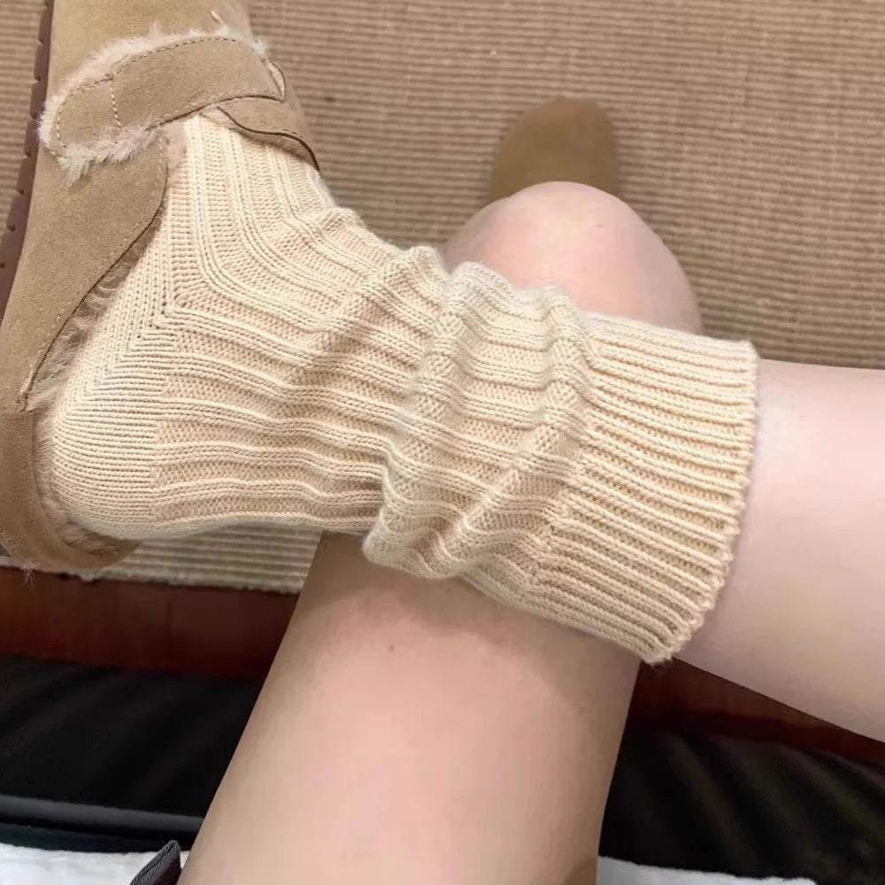 3 PCS Soft Cotton Warm Socks – Korean Style Cozy Striped Socks, Gift for Her | Best Friend Gift