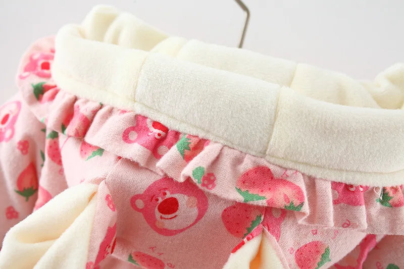 Cute cotton-padded baby girl winter coat