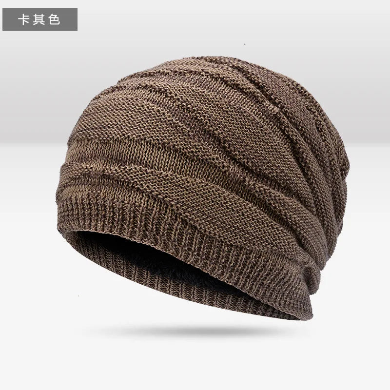 Men’s Big Size Winter Beanie | Warm Knit Hat with Ear Protection | Unisex Cozy Ski & Outdoor Cap