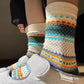 3Pcs Set Handmade Colorful Socks for Women – Winter Thick Soft Home Sleep Socks, Gift for Her