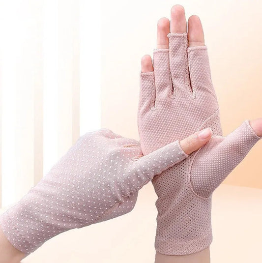 UV Protection Fingerless Gloves: Sunscreen Driving Gloves