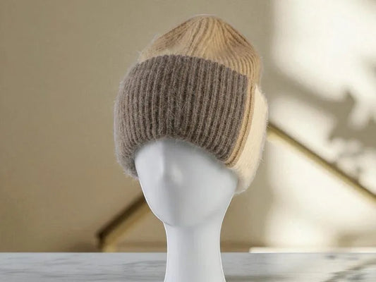 Colorful Matching Beanies | Soft Fluffy Winter Hat | Cozy Knit Hats for Women | Warm Fashionable Beanie | Cute Cold Weather Gift