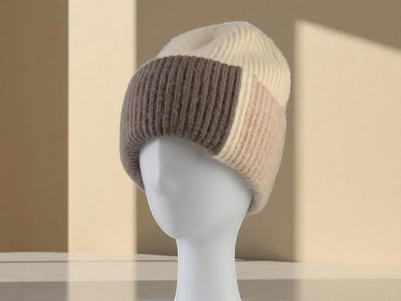 Colorful Matching Beanies | Soft Fluffy Winter Hat | Cozy Knit Hats for Women | Warm Fashionable Beanie | Cute Cold Weather Gift