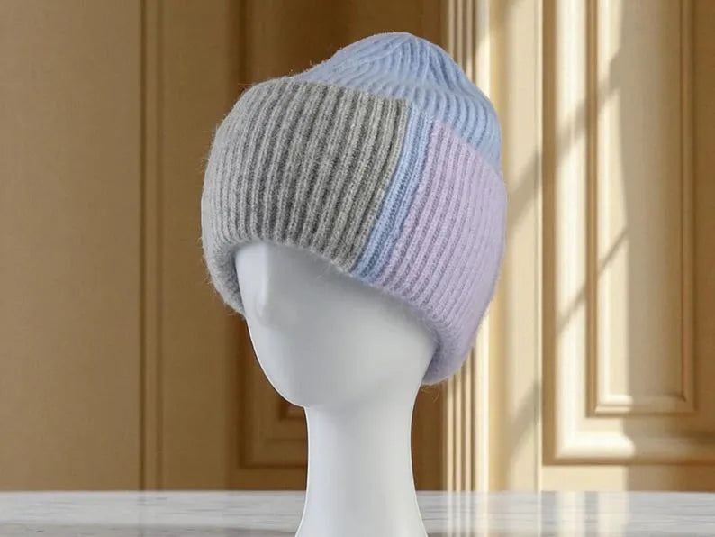 Colorful Matching Beanies | Soft Fluffy Winter Hat | Cozy Knit Hats for Women | Warm Fashionable Beanie | Cute Cold Weather Gift