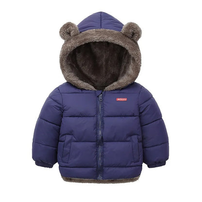 "children cotton polyester warm jacket"