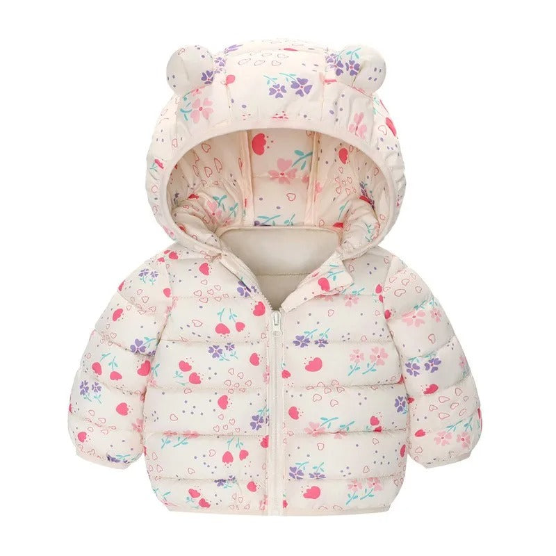 Cute hooded winter coat for boys and girls