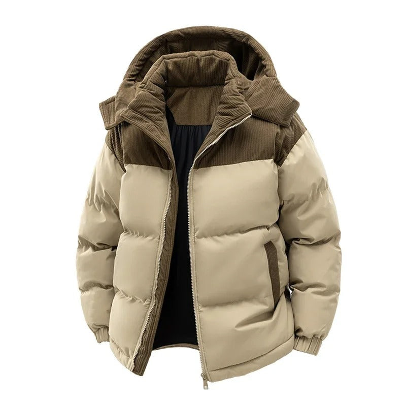 Warm outdoor parka for men