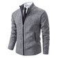 Men’s stand collar fleece cardigan