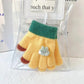 Cute cartoon patterned warm gloves for kids