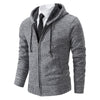 Men’s hooded fleece knitted jacket
