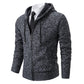 Men’s hooded fleece knitted jacket