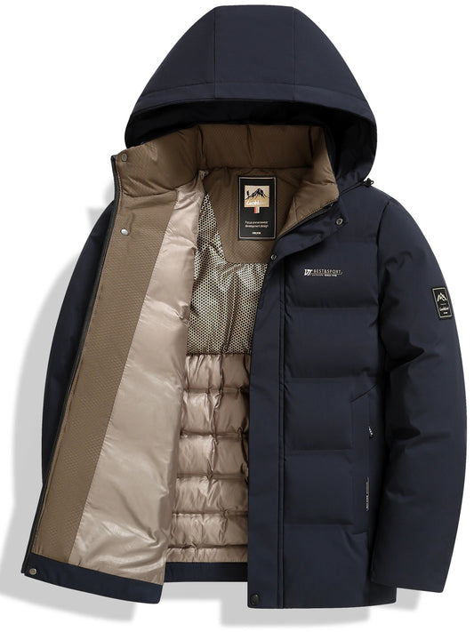 Men’s thick hooded cotton jacket