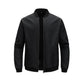 Men’s baseball collar jacket in solid color – casual business thin short coat for autumn and winter.