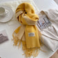 Warm knitted scarf for men women
