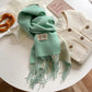 Warm knitted scarf for men women