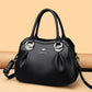 Luxury 3-layer leather handbag, large capacity shoulder tote, women’s casual bag