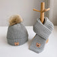 Kids autumn winter bear hat scarf gloves set