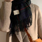 Plaid cashmere feel winter scarf