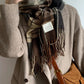 Warm shawl wrap with tassels