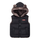 Unisex hooded winter vest for children