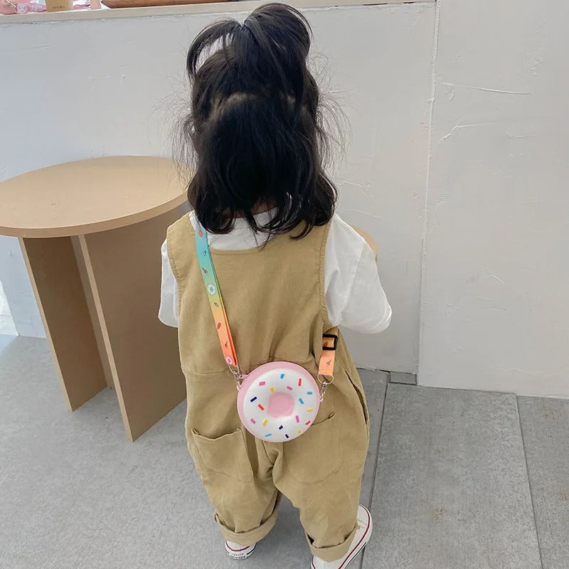 Girls silicone messenger bag - donut design