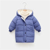 Kids hooded cotton-padded parka coat winter autumn