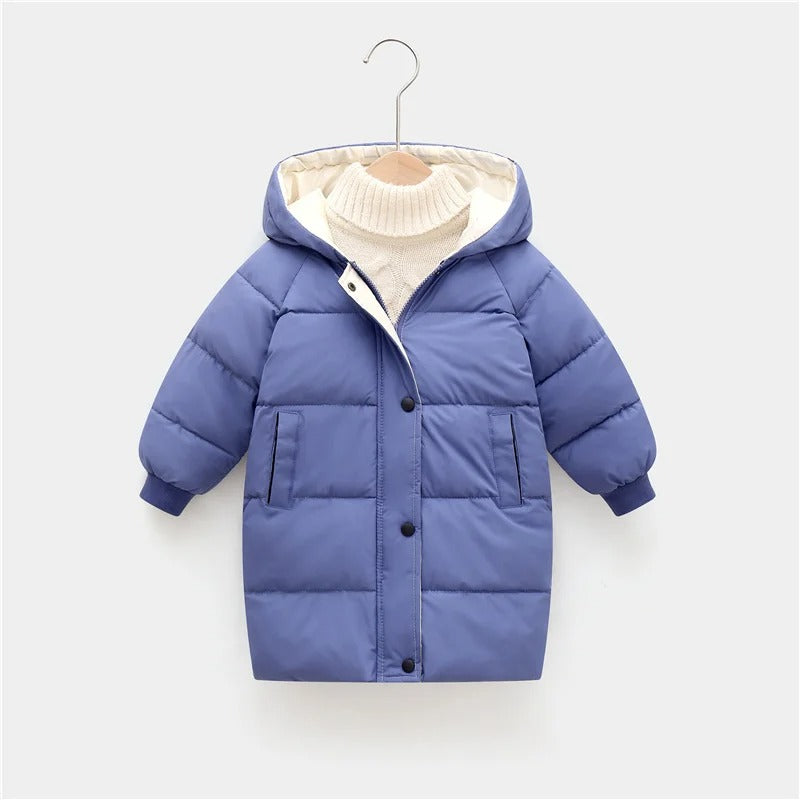 Kids hooded cotton-padded parka coat winter autumn