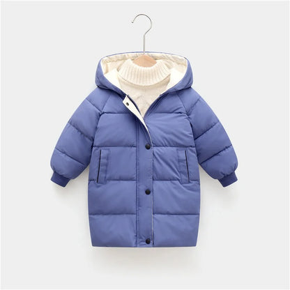 Kids hooded cotton-padded parka coat winter autumn