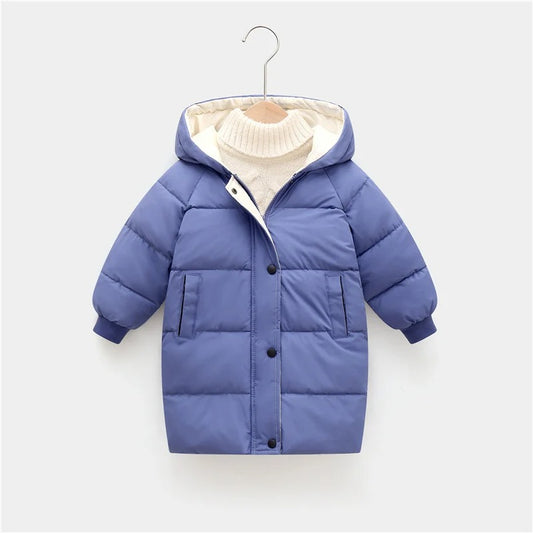 Kids hooded cotton-padded parka coat winter autumn