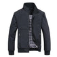 Hooded baseball jacket for men with zipper