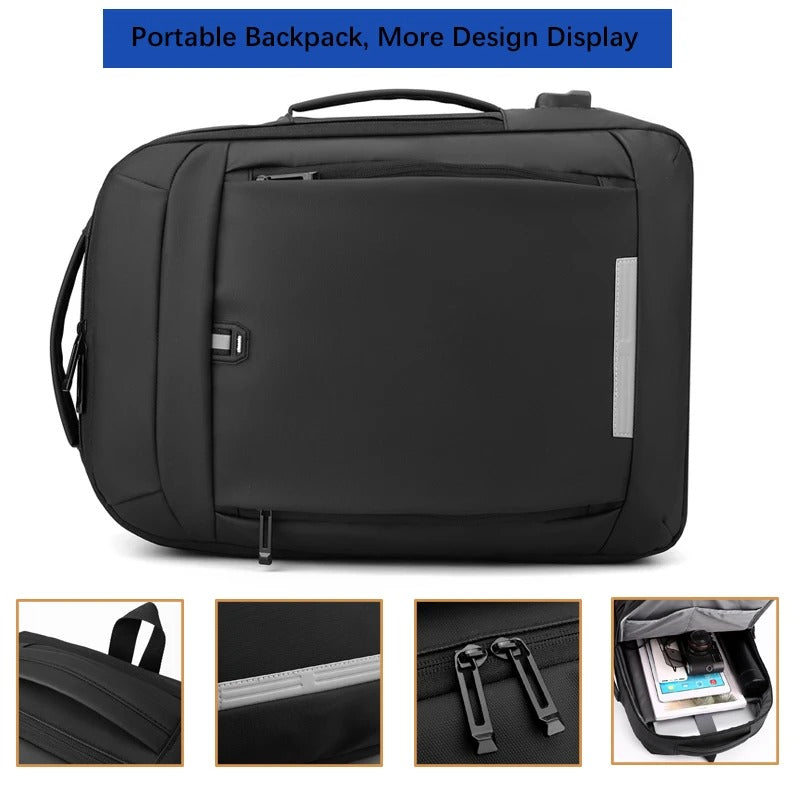 Expandable Business Travel Laptop Bag with USB Port