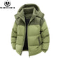 Men’s Autumn Winter Windbreak Jacket – Warm Outdoor Coat with Removable Hood