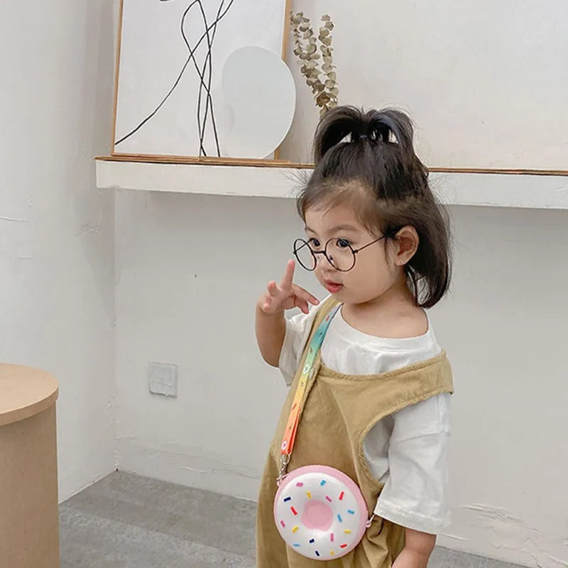 Girls silicone messenger bag - donut design