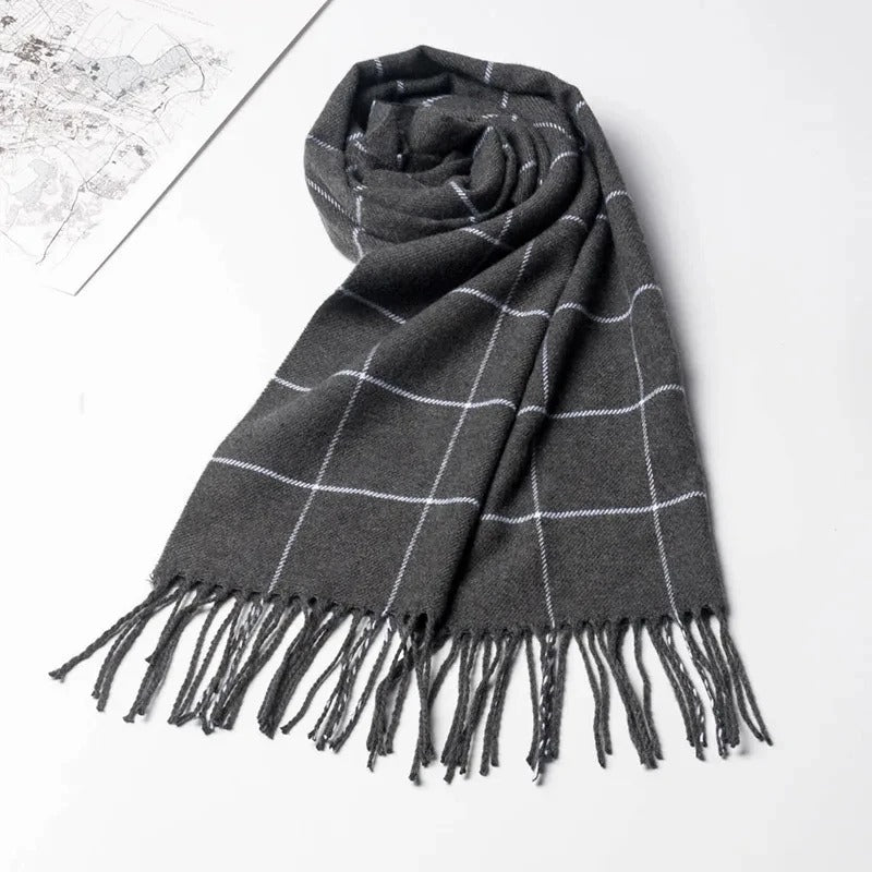Soft imitation cashmere men scarf wrap
