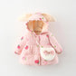 Cute cotton-padded baby girl winter coat