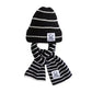 Unisex knitted scarf and hat for toddlers