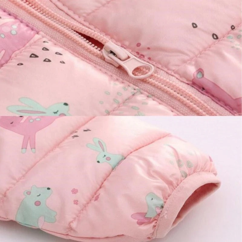 Unisex cartoon dino print kids jacket