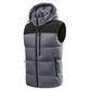 Detachable hood fleece vest men
