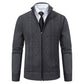 Thick warm padded men's knitted coat